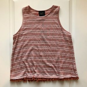 NWT Anthropologie W5 Burn Orange Tank w/ Tassels